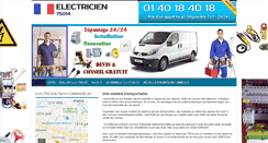 Desktop Screenshot of electricien75014.net